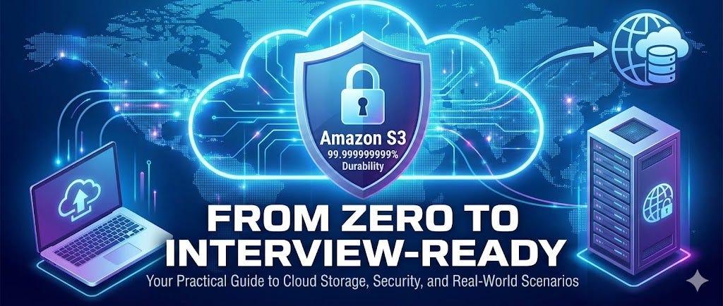 Amazon S3 From Zero to Interview-Ready (With Real-World Scenarios)